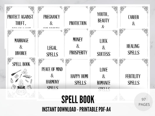 SPELL BOOK, easy spells, spell book for baby witch, Book Os Shadows, Grimoire