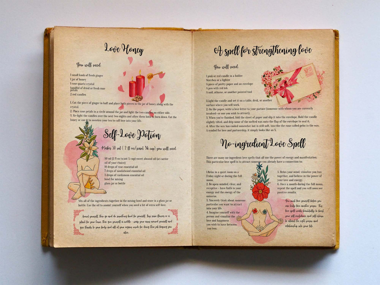 Valentine's Day Love Spells -Self Love Spell - Instant Download- 2 Styles