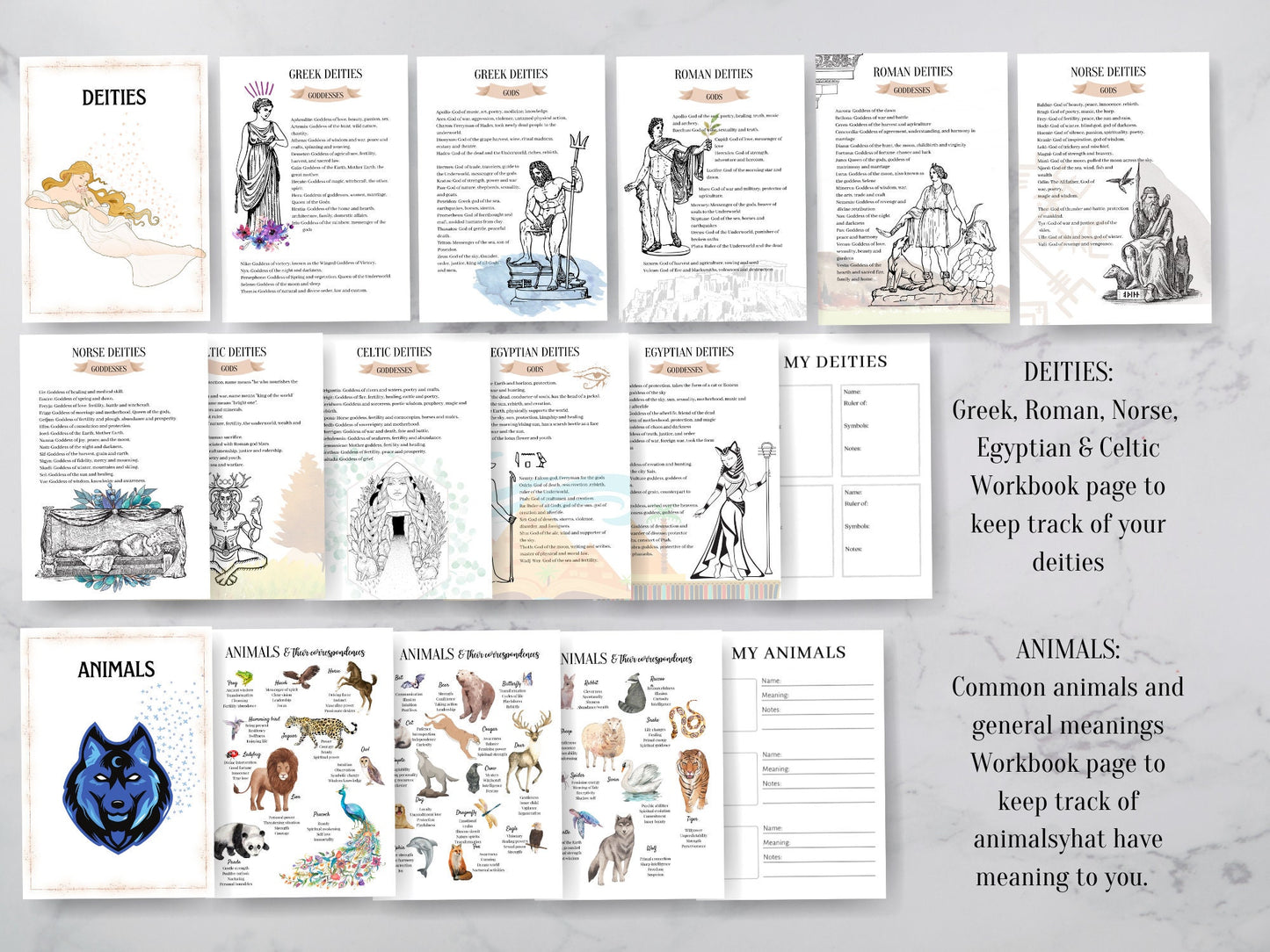 The most beautiful and complete Grimoire for Baby Modern Witches. Full Color. A4, A5, Letter Size. Instant download.