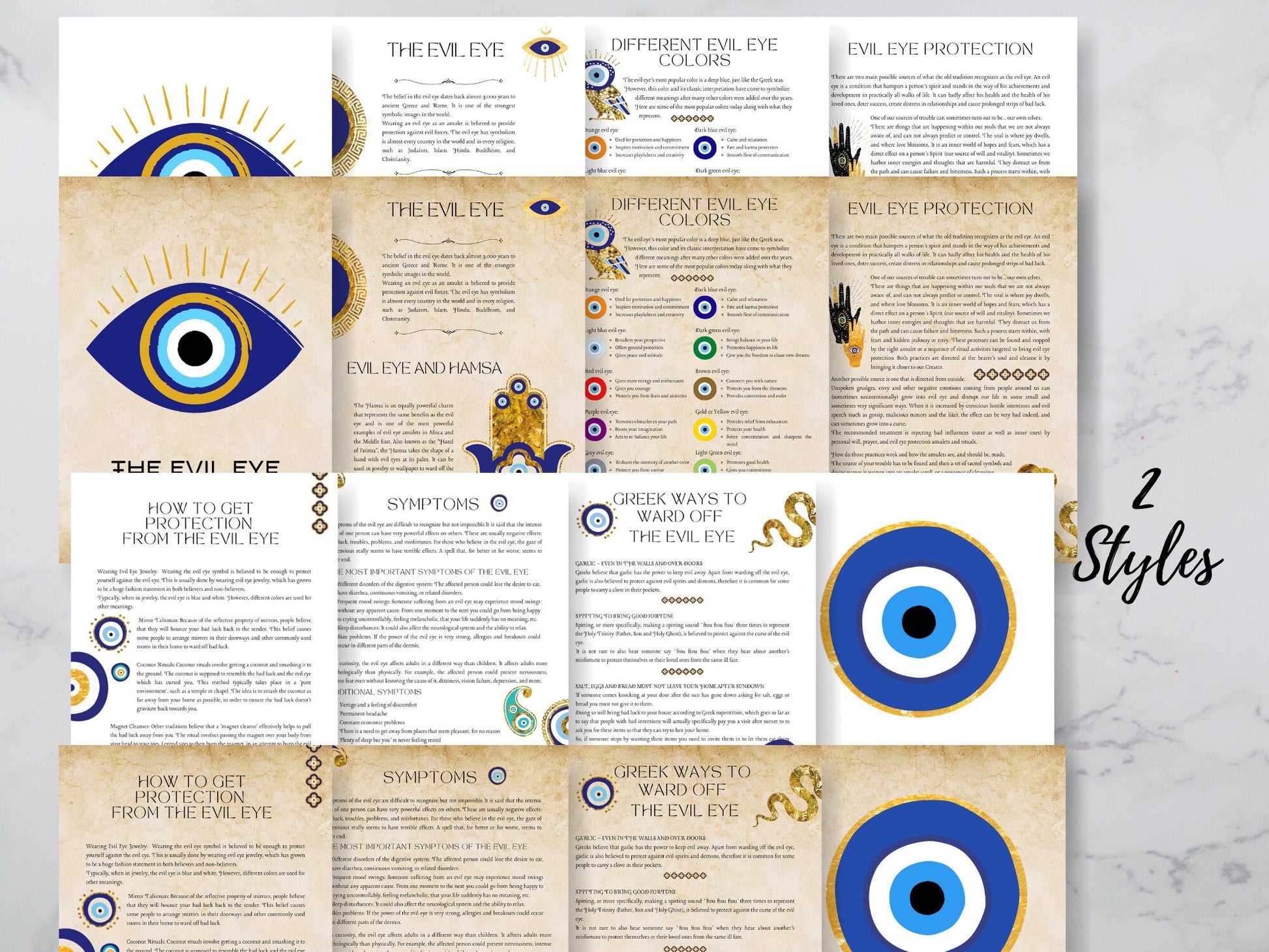The Evil Eye, Printable Sheets, Grimoire, Digital Downloads, Spells, Hamsa Hand