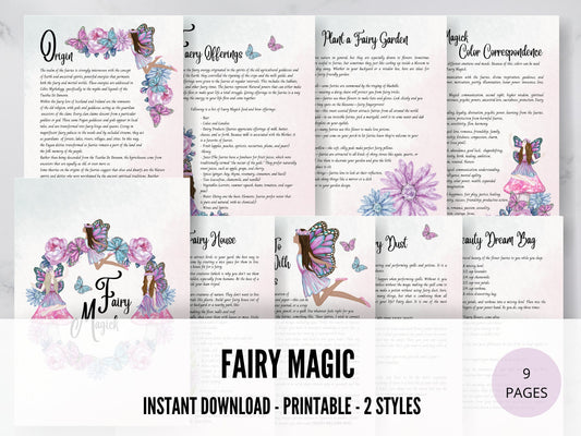 Fairy Magic, Grimoire pages, digital download