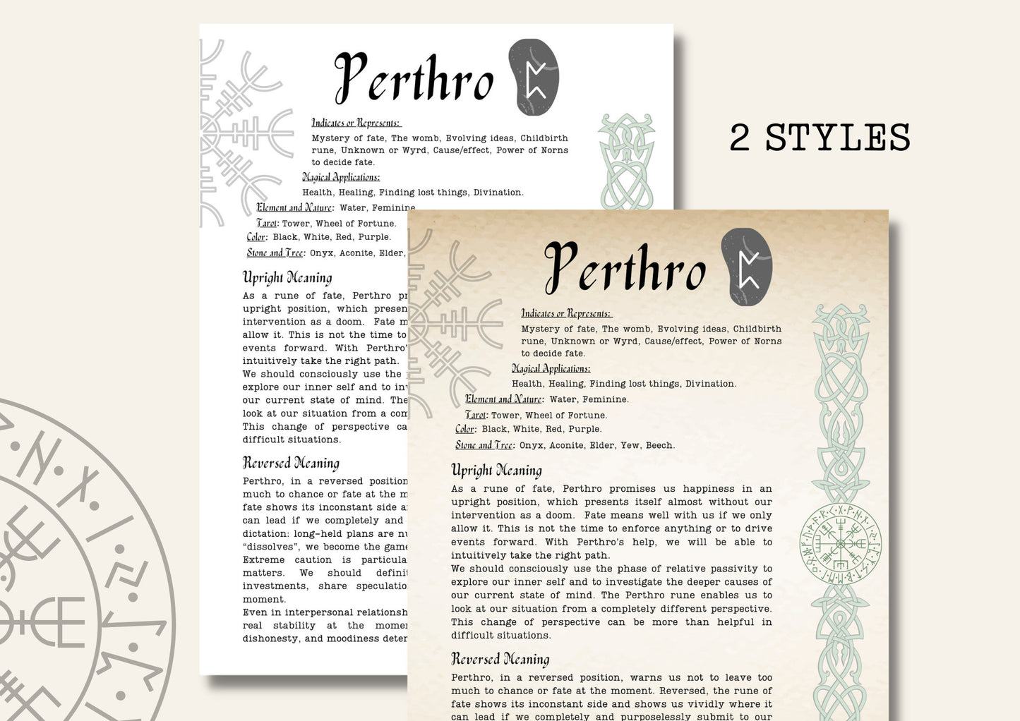 Runes and Rune Stones Cheat Sheet, Printable Grimoire Pages, Book Of shadows pages