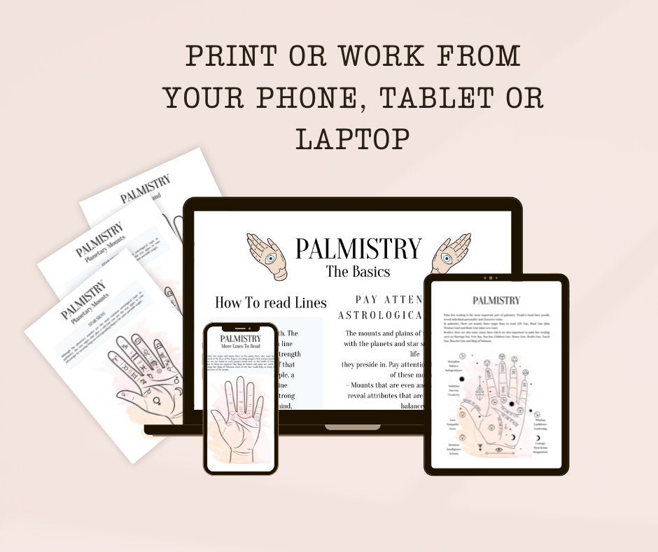 Palmistry Basics, Palm Reading Grimoire Pages, modern grimoire