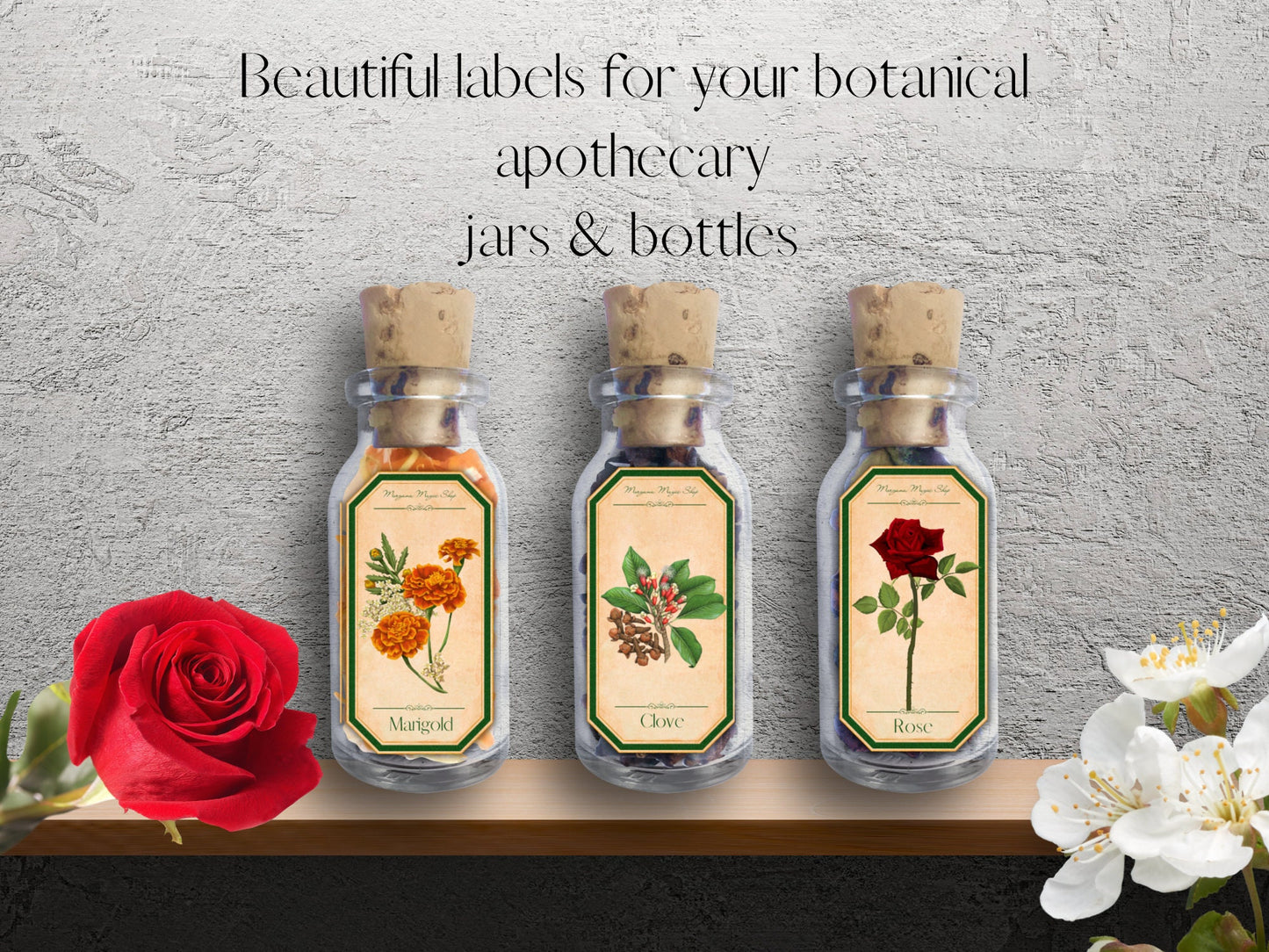 APOTHECARY LABELS Bundle, Digital Download Witchcraft Tags, Kitchen witchery, 145 Printable Labels, Witchcraft Wicca Labels