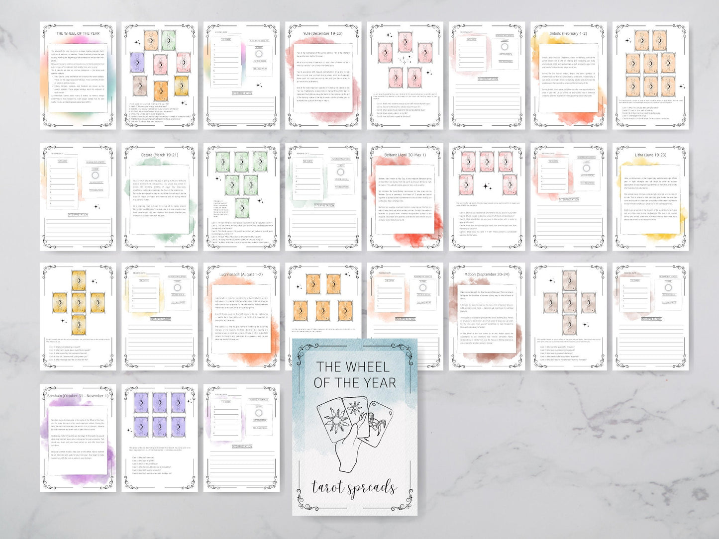 The Wheel of the Year Tarot Spread- Tarot Bundle
