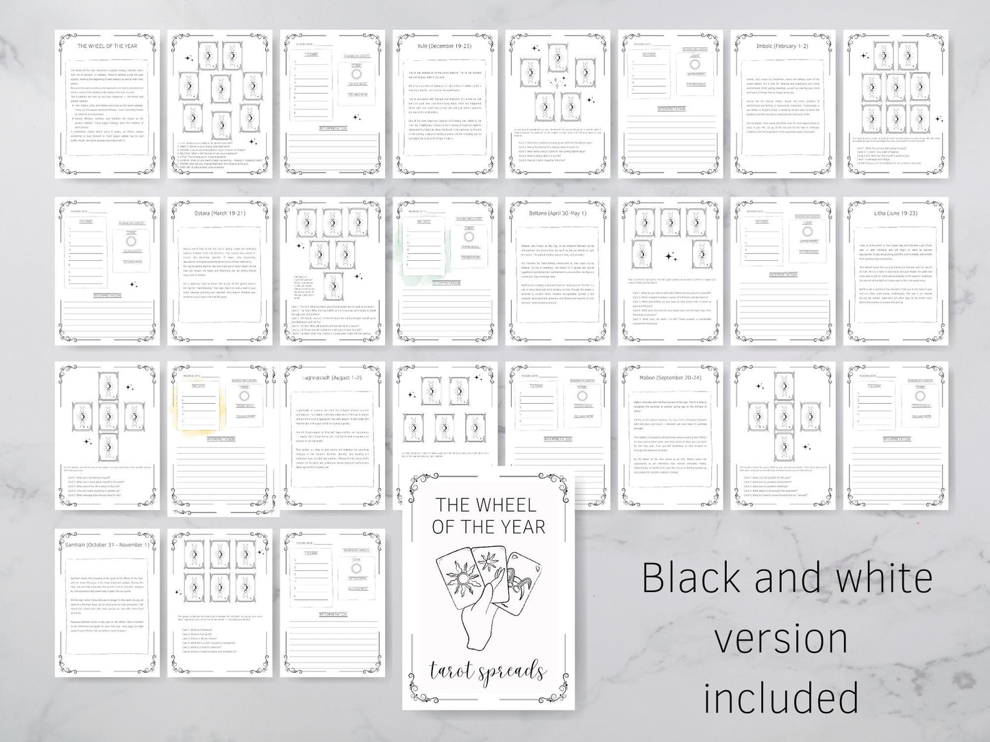 The Wheel of the Year Tarot Spread- Tarot Bundle