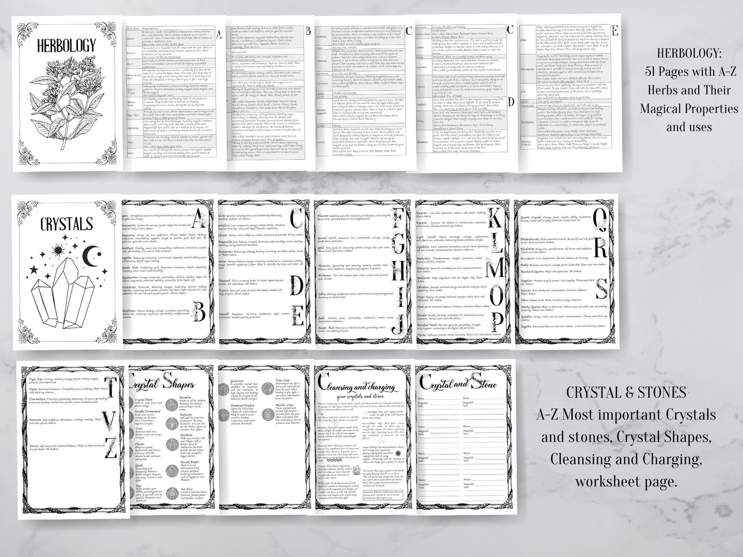 My First Grimoire, Digital Book Of Shadows, The most Complete Grimoire. A4,A5, LETTER SIZE. Instant download
