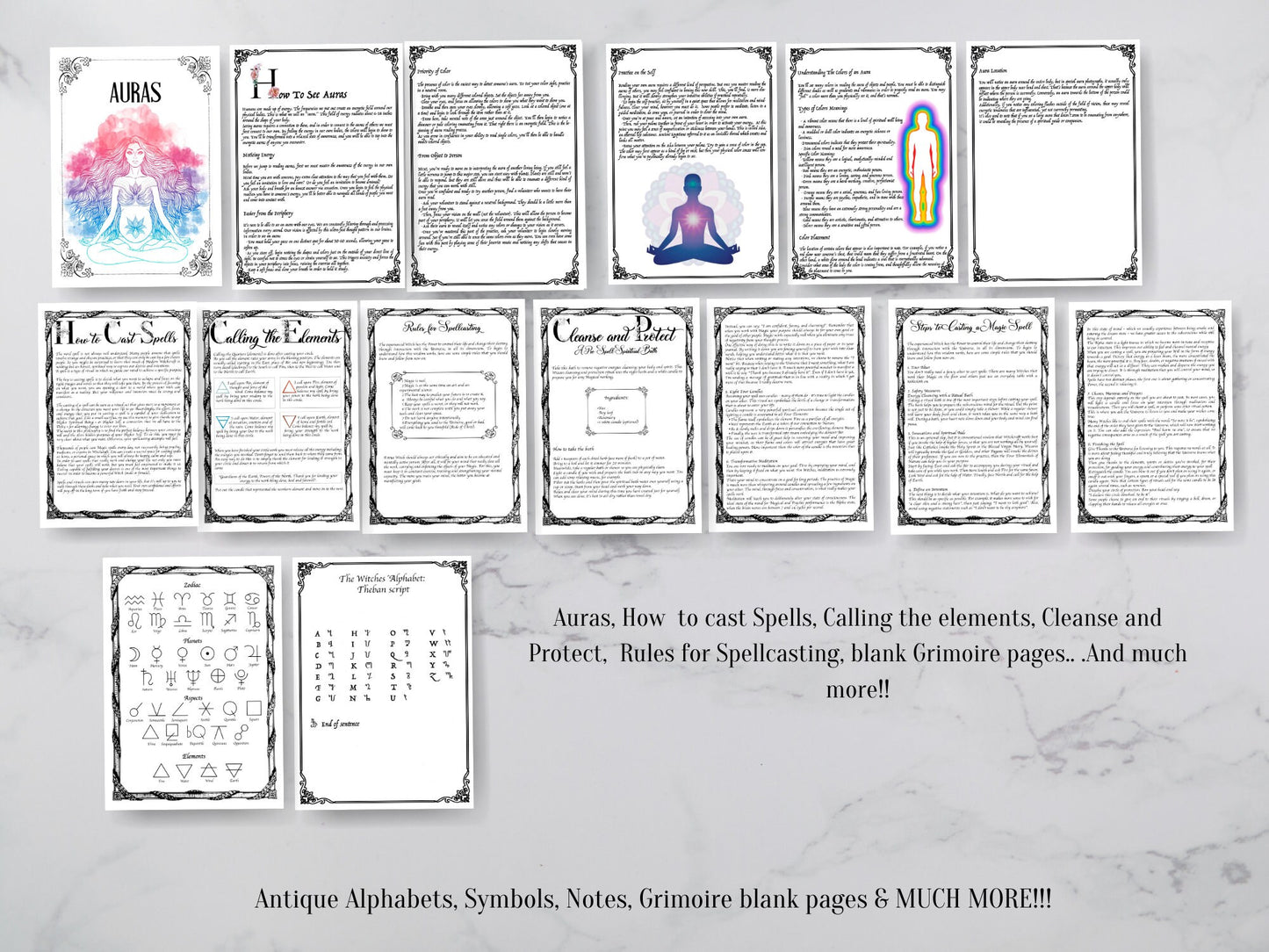 My First Grimoire, Digital Book Of Shadows, The most Complete Grimoire. A4,A5, LETTER SIZE. Instant download