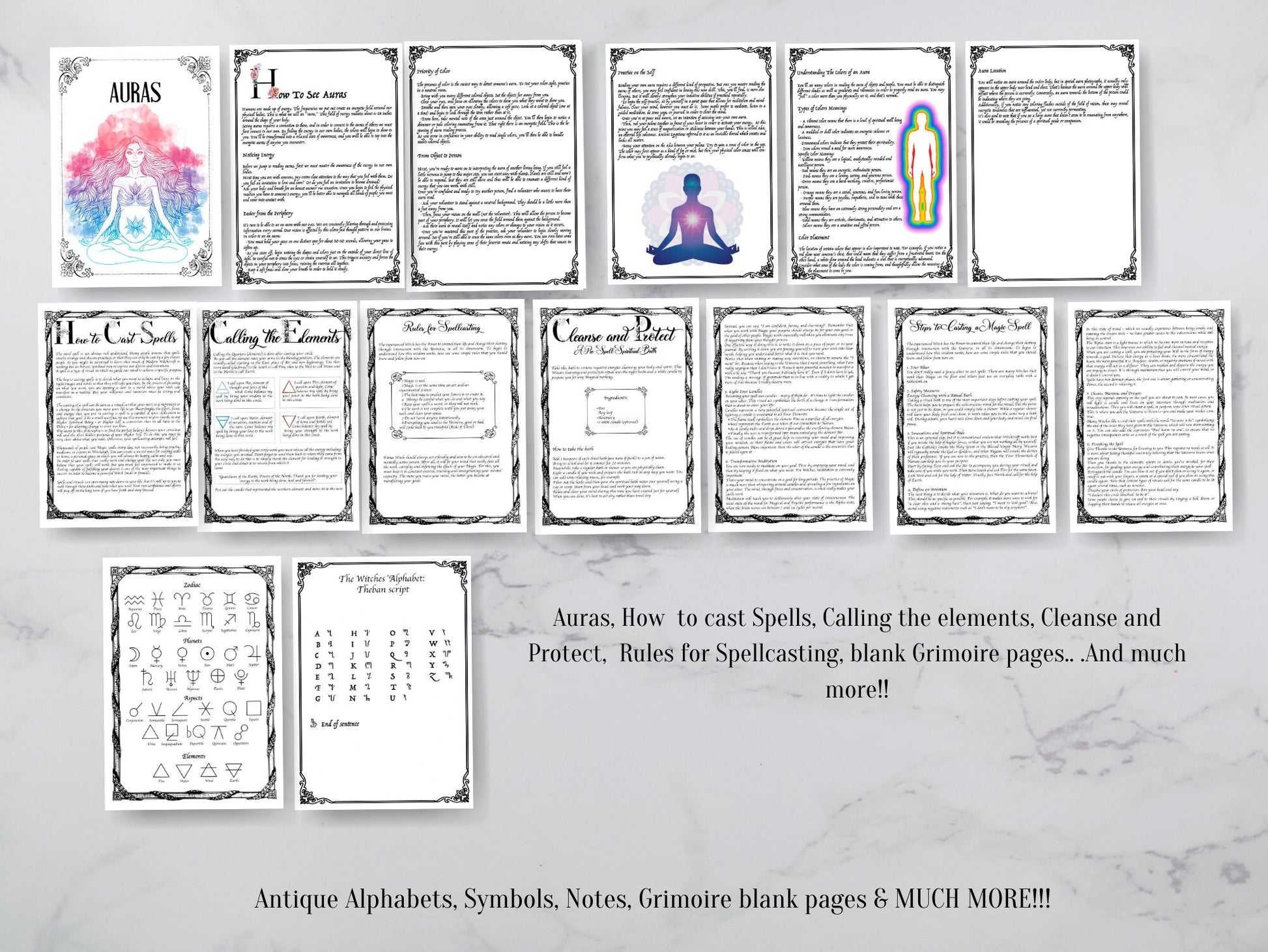 My First Grimoire, Digital Book Of Shadows, The most Complete Grimoire. A4,A5, LETTER SIZE. Instant download