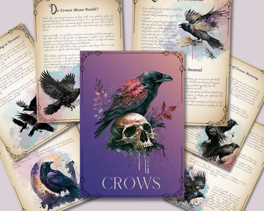 CROWS. Beautiful pages for you Book Of Shadows. Instant download