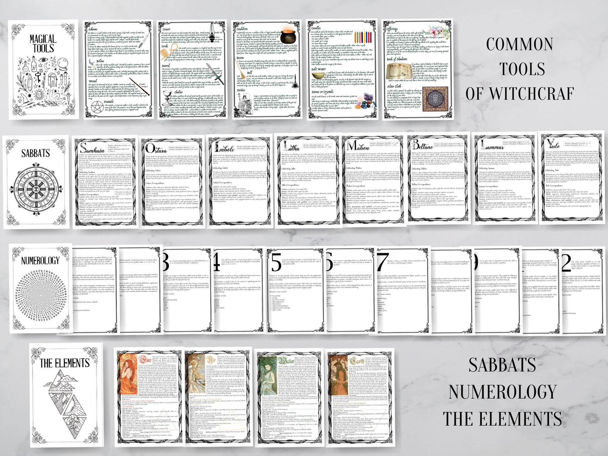 My First Grimoire, Digital Book Of Shadows, The most Complete Grimoire. A4,A5, LETTER SIZE. Instant download