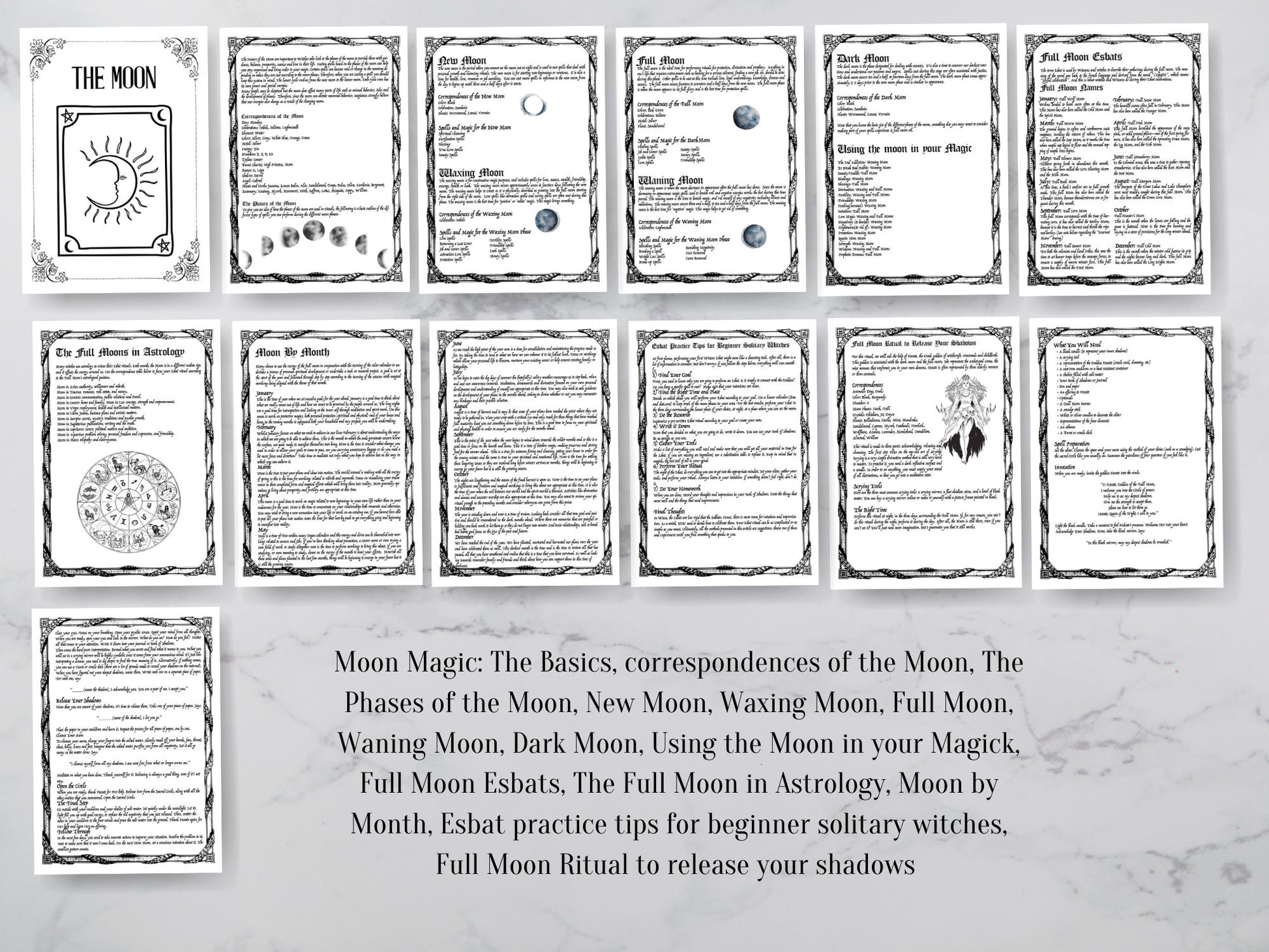 My First Grimoire, Digital Book Of Shadows, The most Complete Grimoire. A4,A5, LETTER SIZE. Instant download