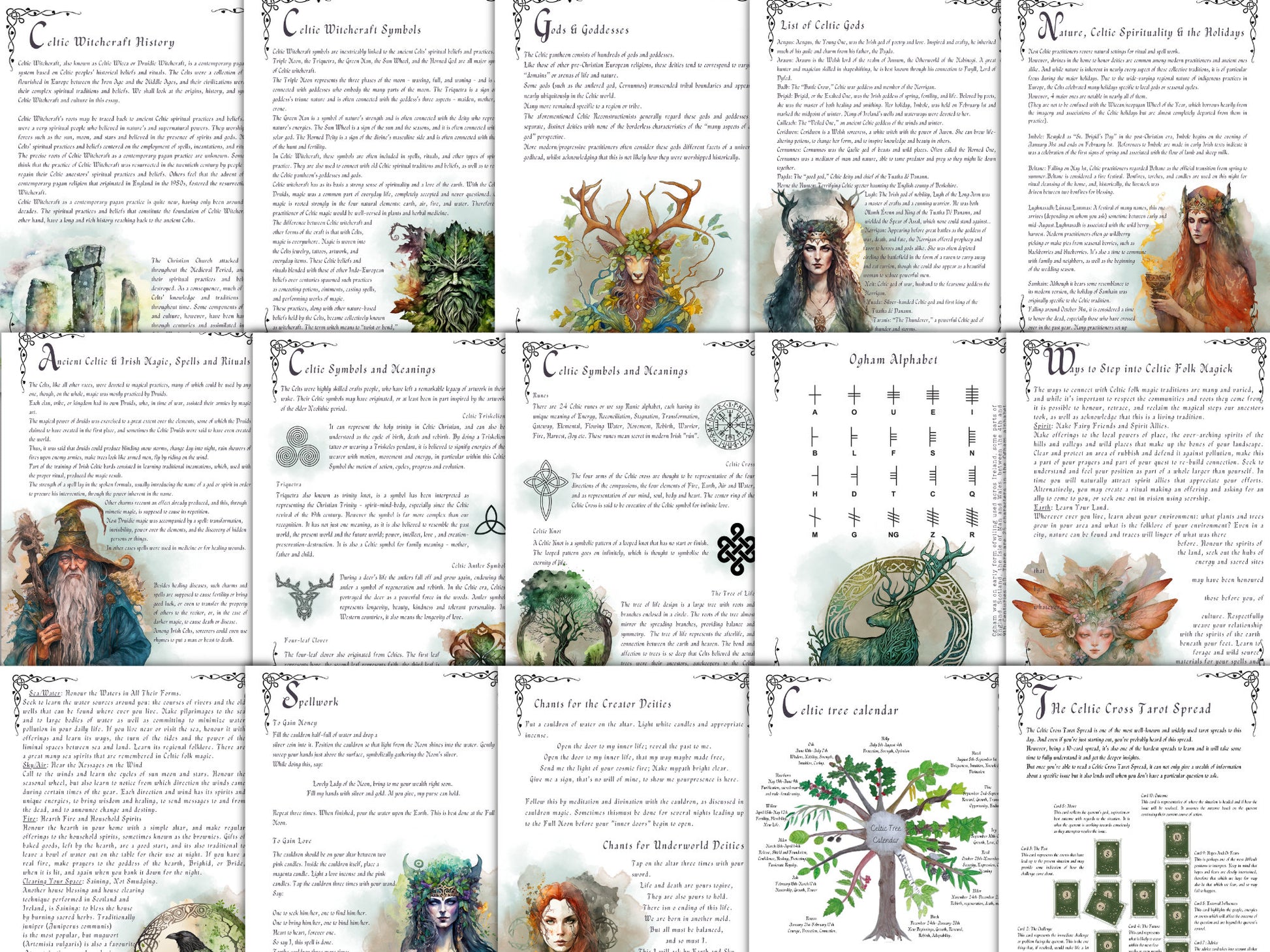 Celtic Witchcraft. Basics. Beautiful pages for your Book Of Shadows