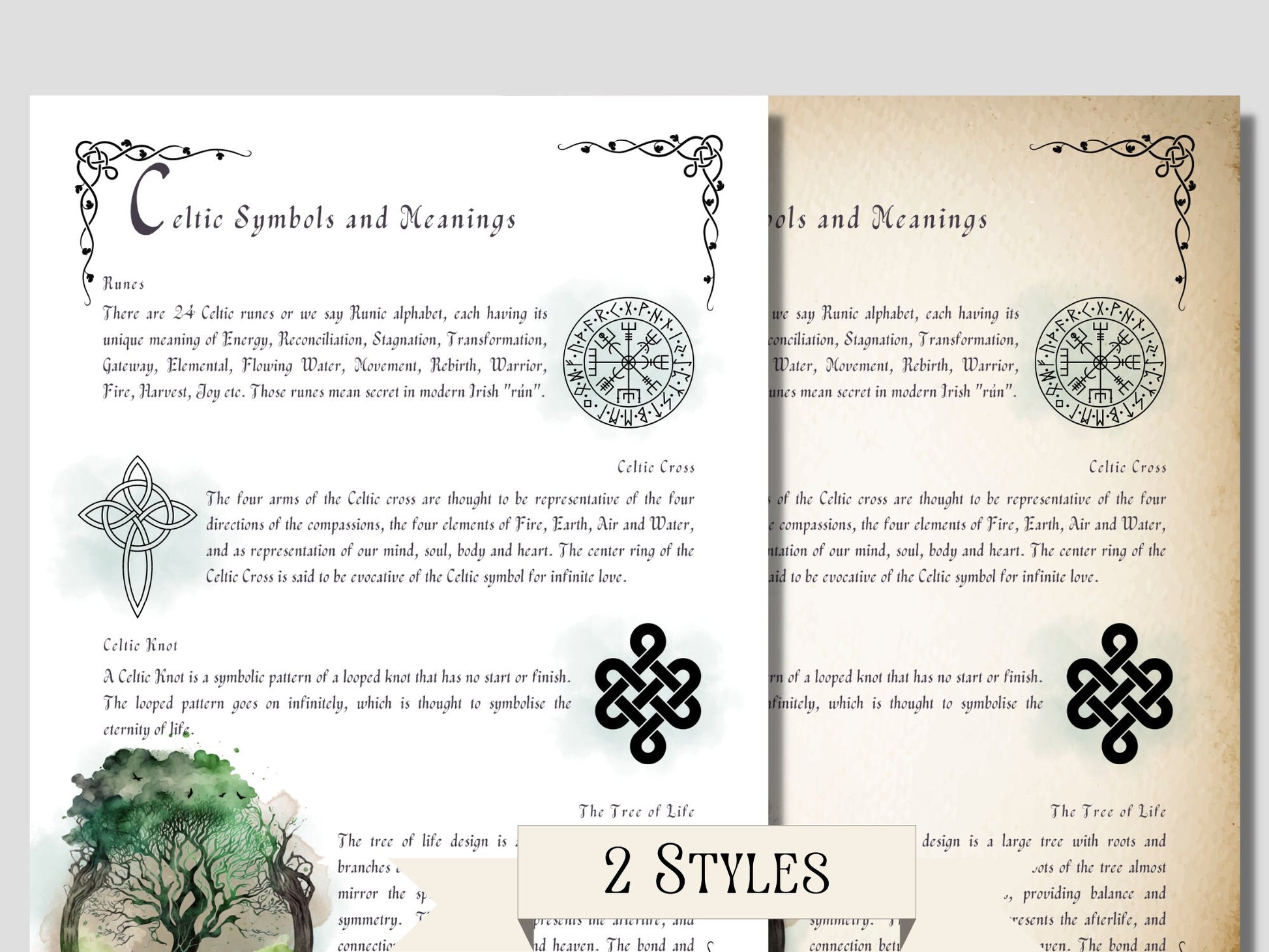 Celtic Witchcraft. Basics. Beautiful pages for your Book Of Shadows