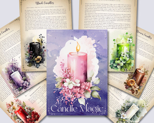 CANDLE MAGIC. Beautiful pages for you Book Of Shadows. Instant download.