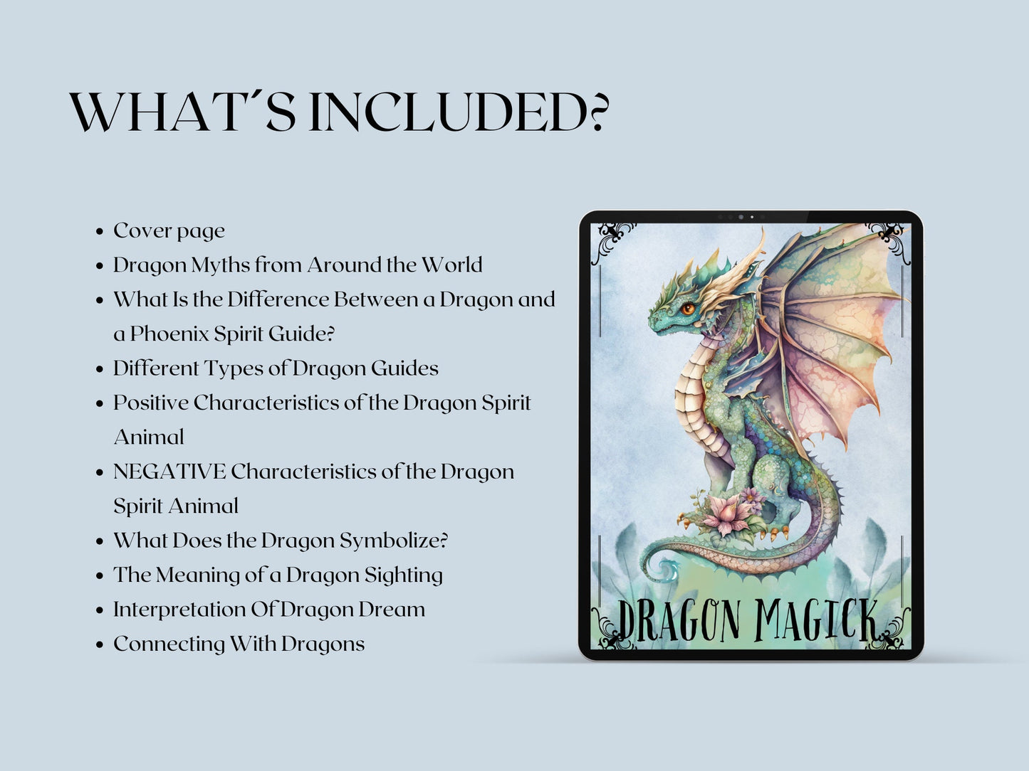 Dragon Magic. Beautiful pages for your Book Of Shadows. Instant download