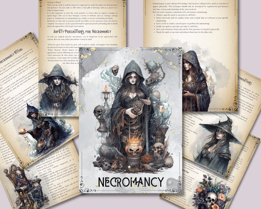 Necromancy for Beginners. Beautiful pages for your Book Of Shadows. Instant download