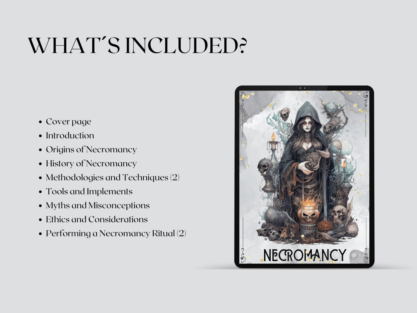Necromancy for Beginners. Beautiful pages for your Book Of Shadows. Instant download