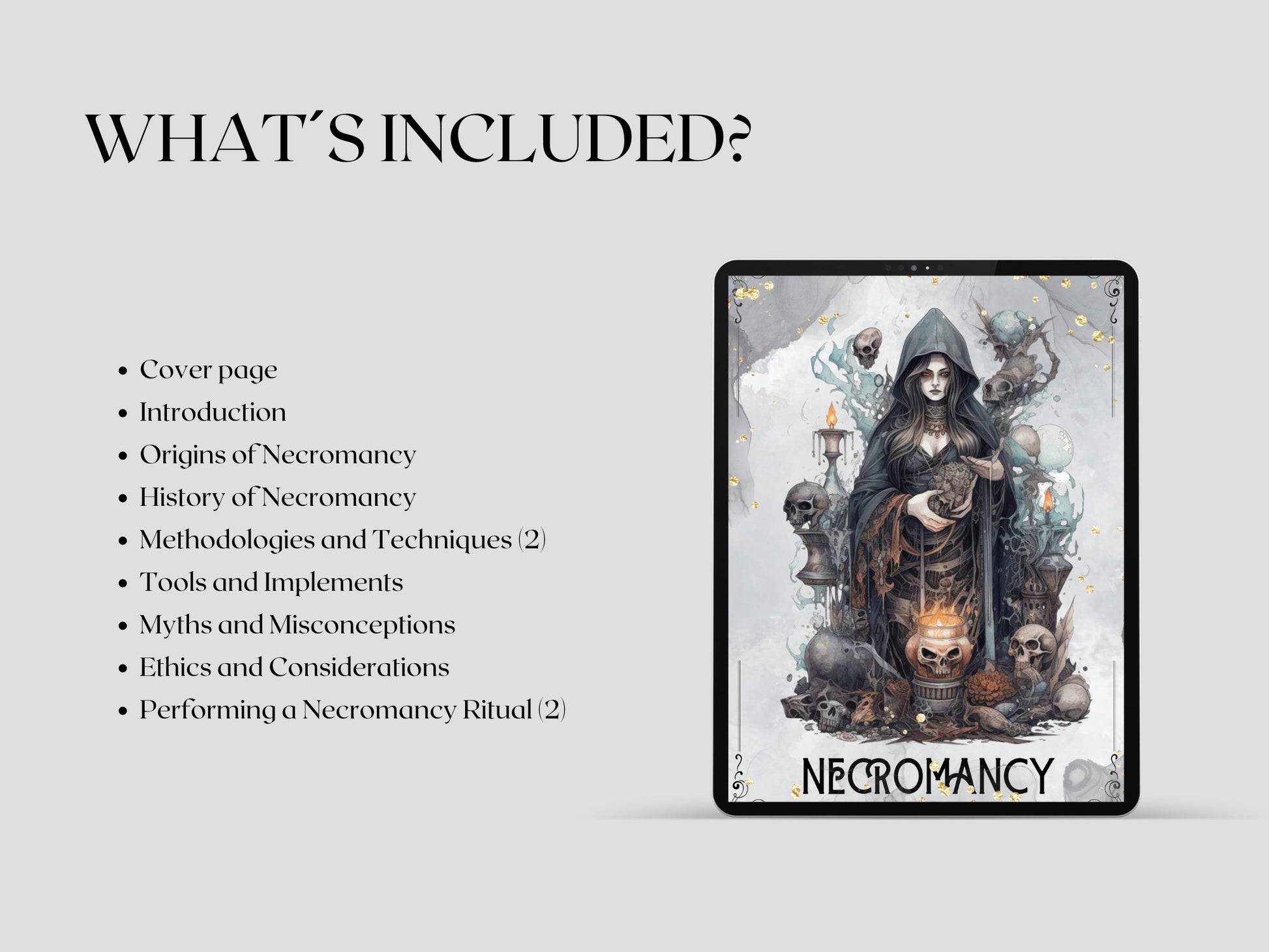 Necromancy for Beginners. Beautiful pages for your Book Of Shadows. Instant download
