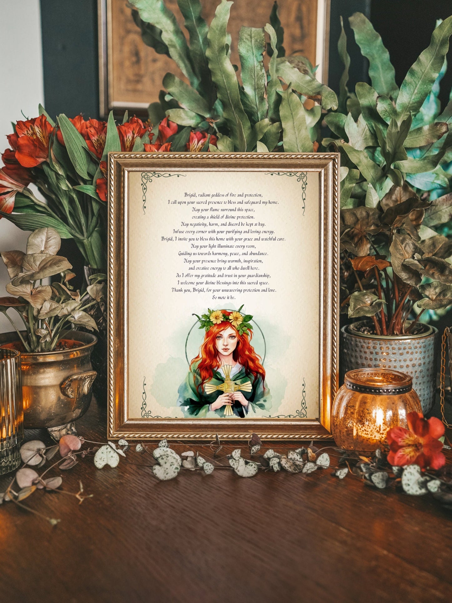 Brigid, Celtic Goddess. Beautiful pages for your Book Of Shadows. Instant Download.