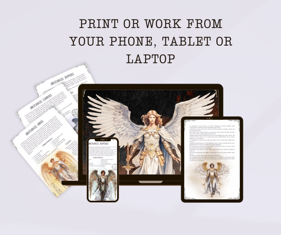 7 ARCHANGELS. Beautiful pages for your Book Of Shadows. Instant Download