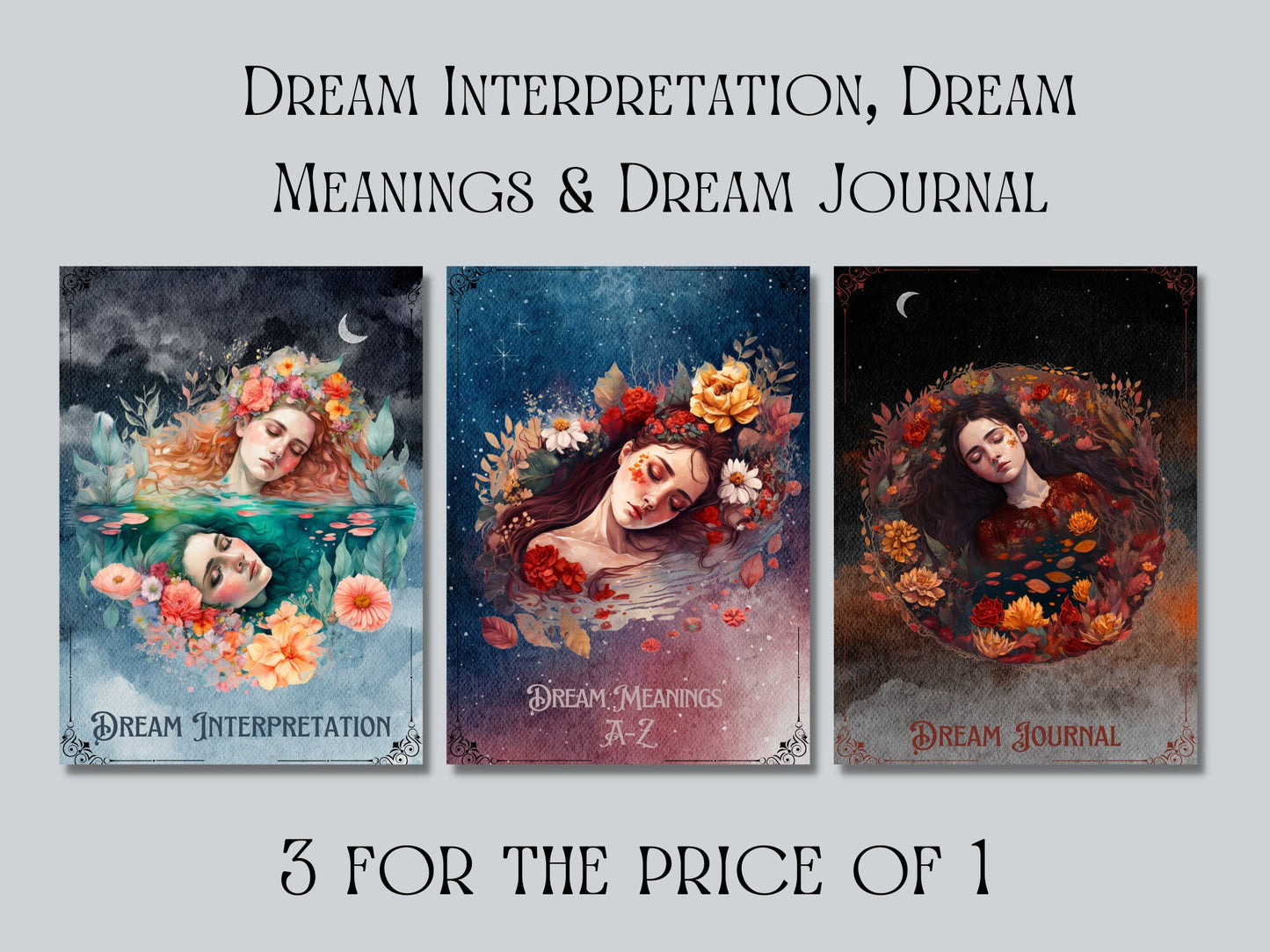 Dream Interpretation + BONUS. Beautiful pages for your Book Of Shadows. Instant Download.