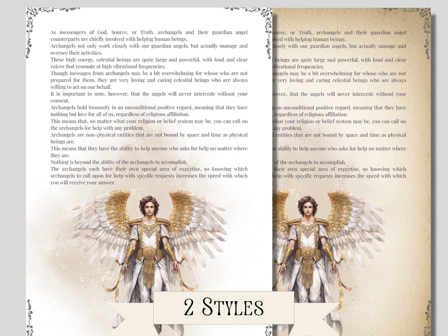 7 ARCHANGELS. Beautiful pages for your Book Of Shadows. Instant Download