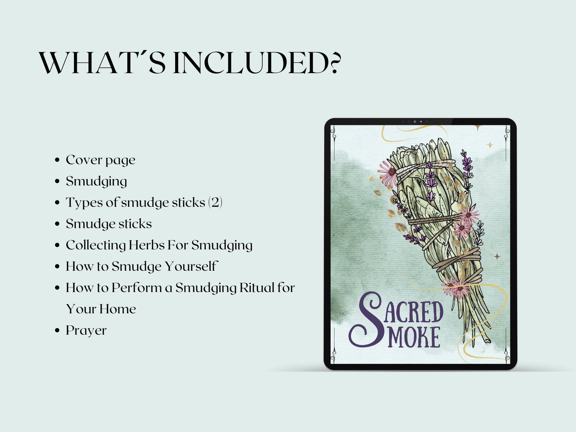 Sacred Smoke. Smudging For Beginners. Beautiful pages for your Book Of Shadows. Instant download