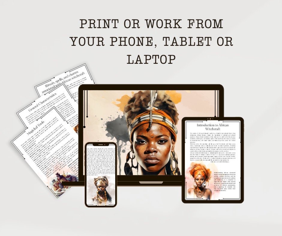 African Witchcraft. Basics. Beautiful pages for your Book Of Shadows. Instant Download