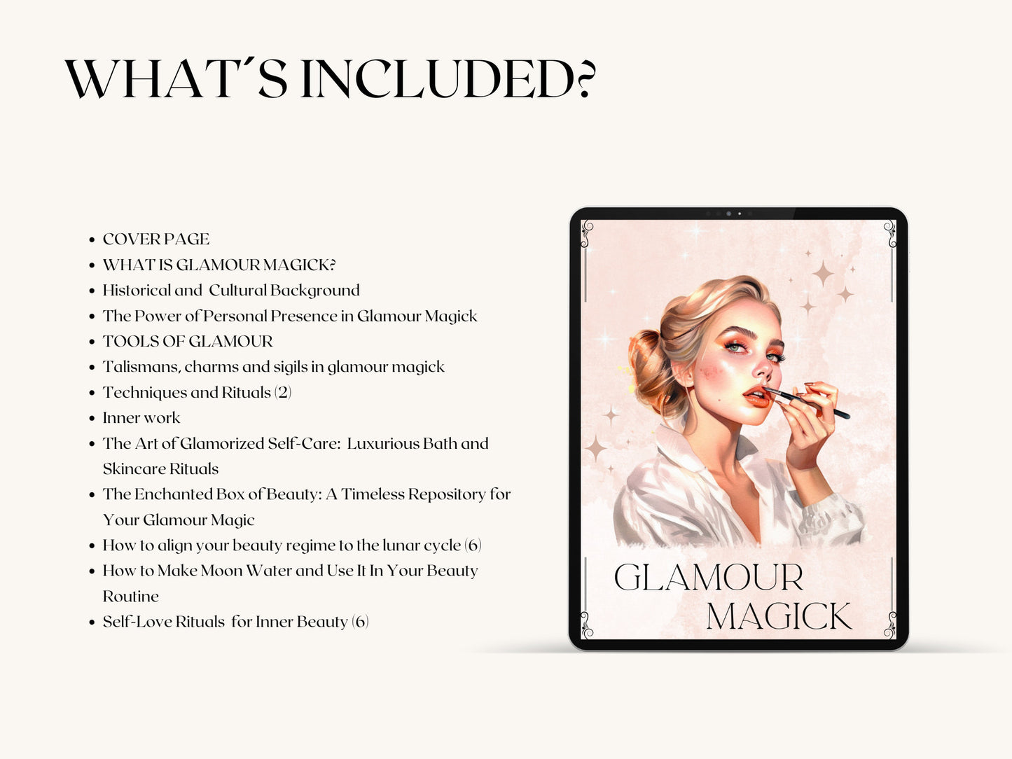 Glamour Magick + BONUS (Beauty Planner, Self-care planner). Beautiful pages for your BOS. Instant download.