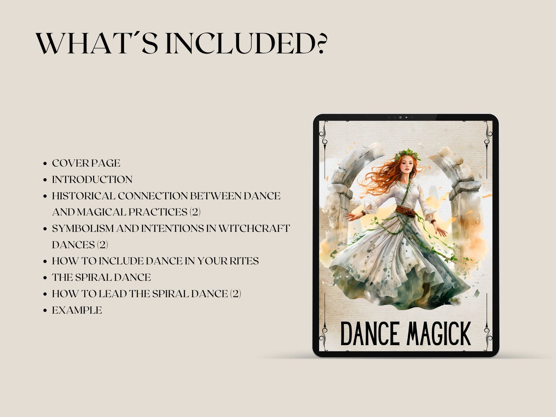 Dance Magick. Beautiful pages for your Book Of Shadows. Instant download.