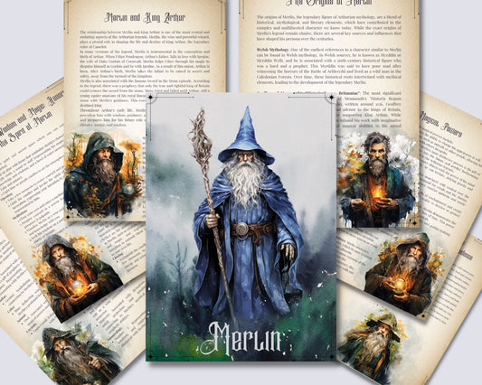 Merlin. The Wizard. Beautiful pages for your Book Of Shadows.