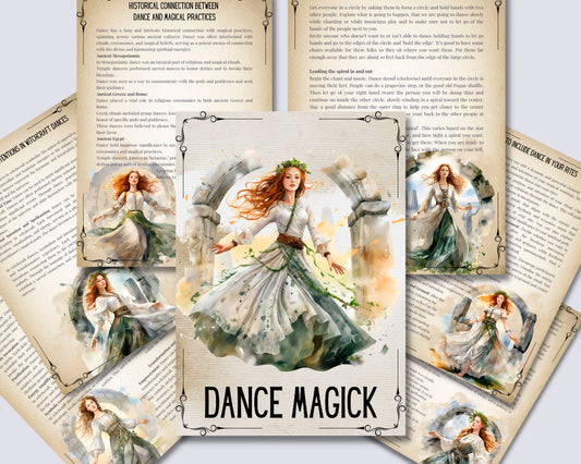Dance Magick. Beautiful pages for your Book Of Shadows. Instant download.