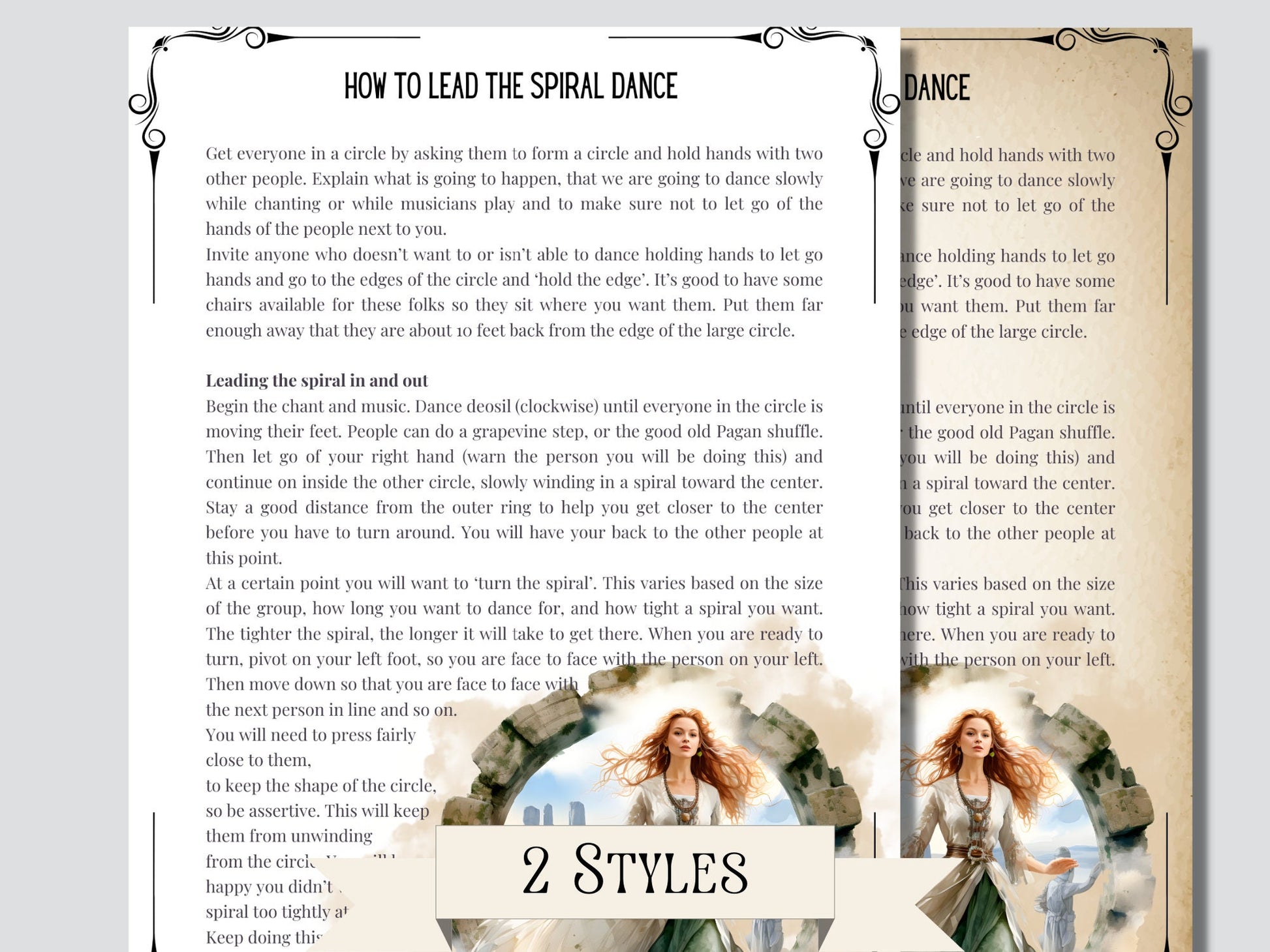Dance Magick. Beautiful pages for your Book Of Shadows. Instant download.
