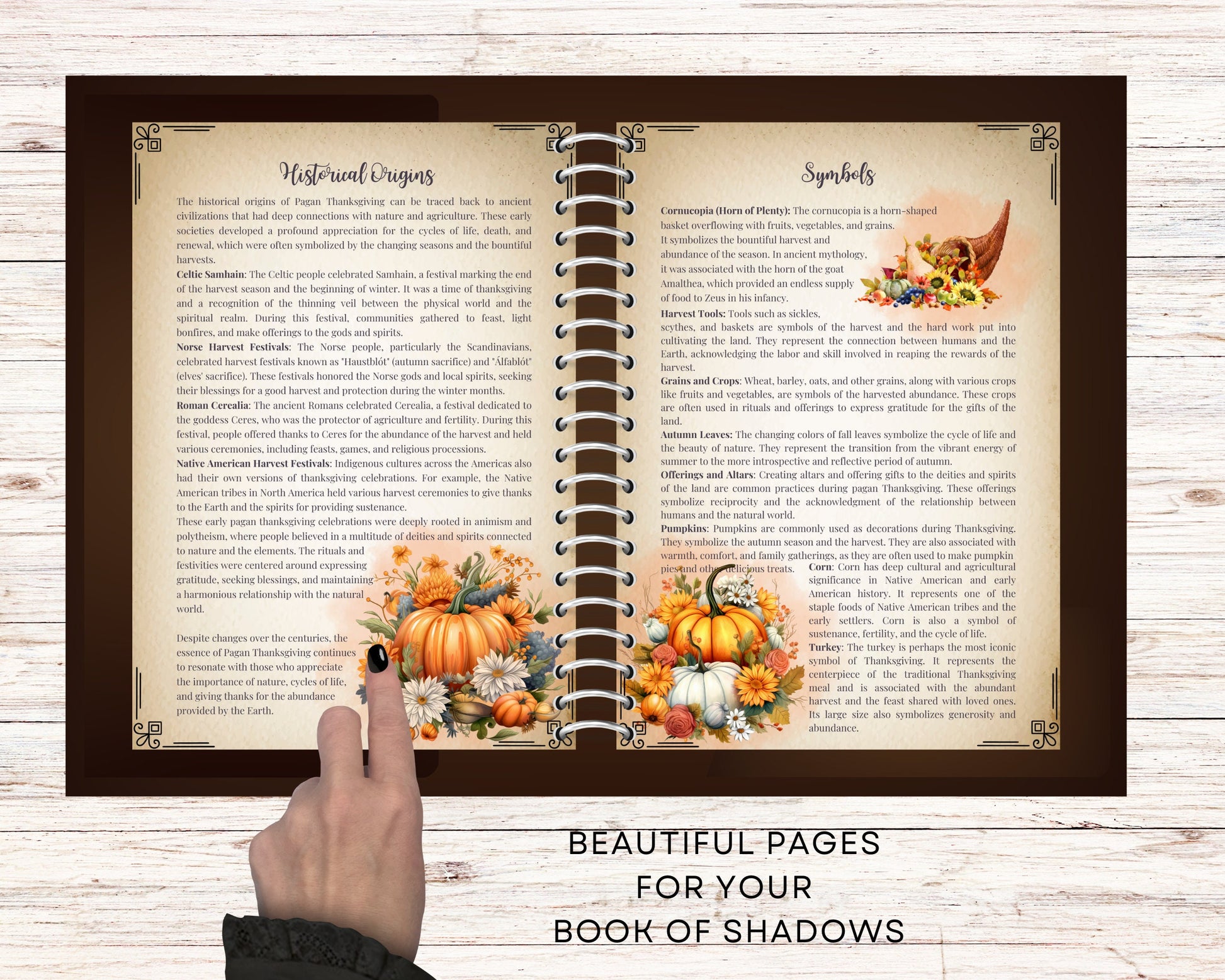 Pagan Thanksgiving+ BONUS (Planner). Printable Grimoire pages. Instant download