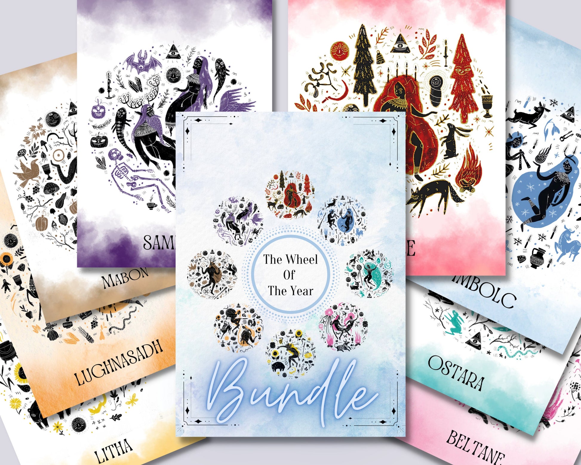 NEW Wheel Of the Year BUNDLE, Printable Grimoire Pages