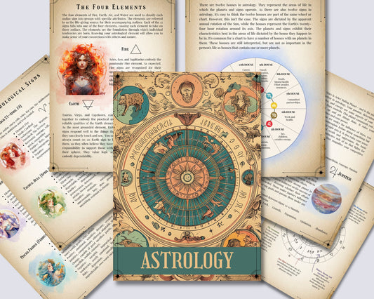 Basics of Astrology, Grimoire Pages, Grimoire Printables, Witch Printables, Book of Shadows Printables, Beginner Witch.