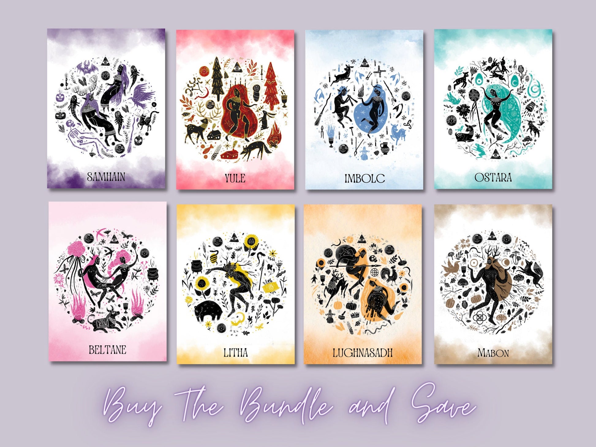 NEW Wheel Of the Year BUNDLE, Printable Grimoire Pages