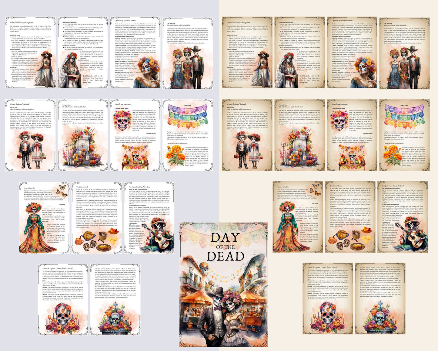 Day of the Dead. Día de los Muertos. Basics. Printable.