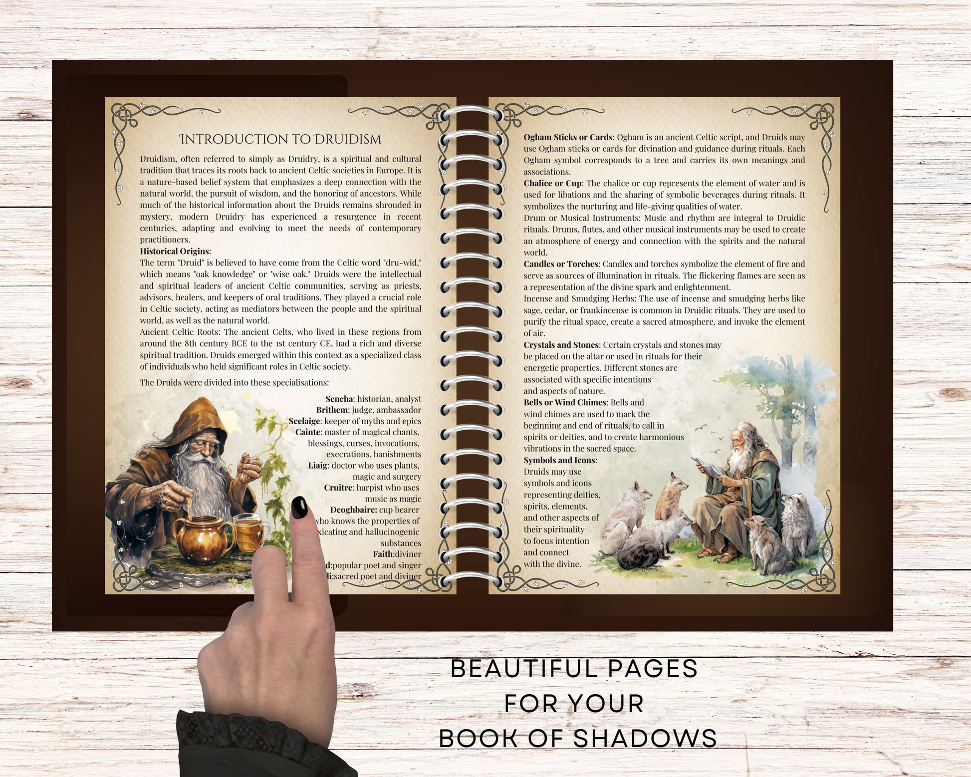Druidism. Basics. Celtic Witchcraft. Beautiful pages for your Book Of Shadows. Printable