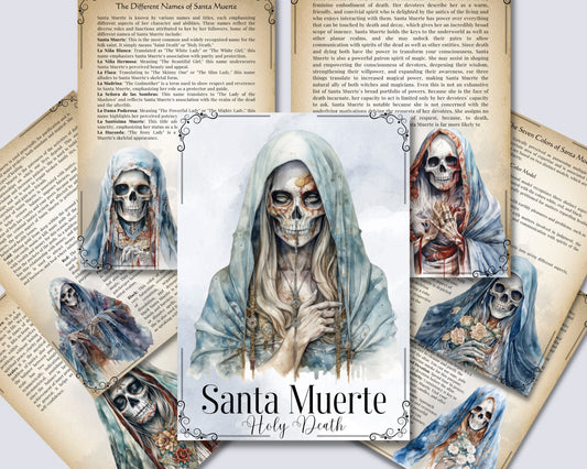 Santa Muerte. Holy Death. Basics. Beautiful pages for your Book Of Shadows. Printable