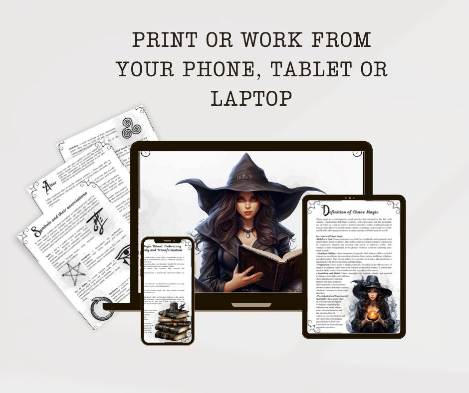 Chaos Magick. Basics. Beautiful pages for your Book Of Shadows. Printable.