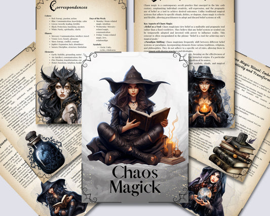 Chaos Magick. Basics. Beautiful pages for your Book Of Shadows. Printable.