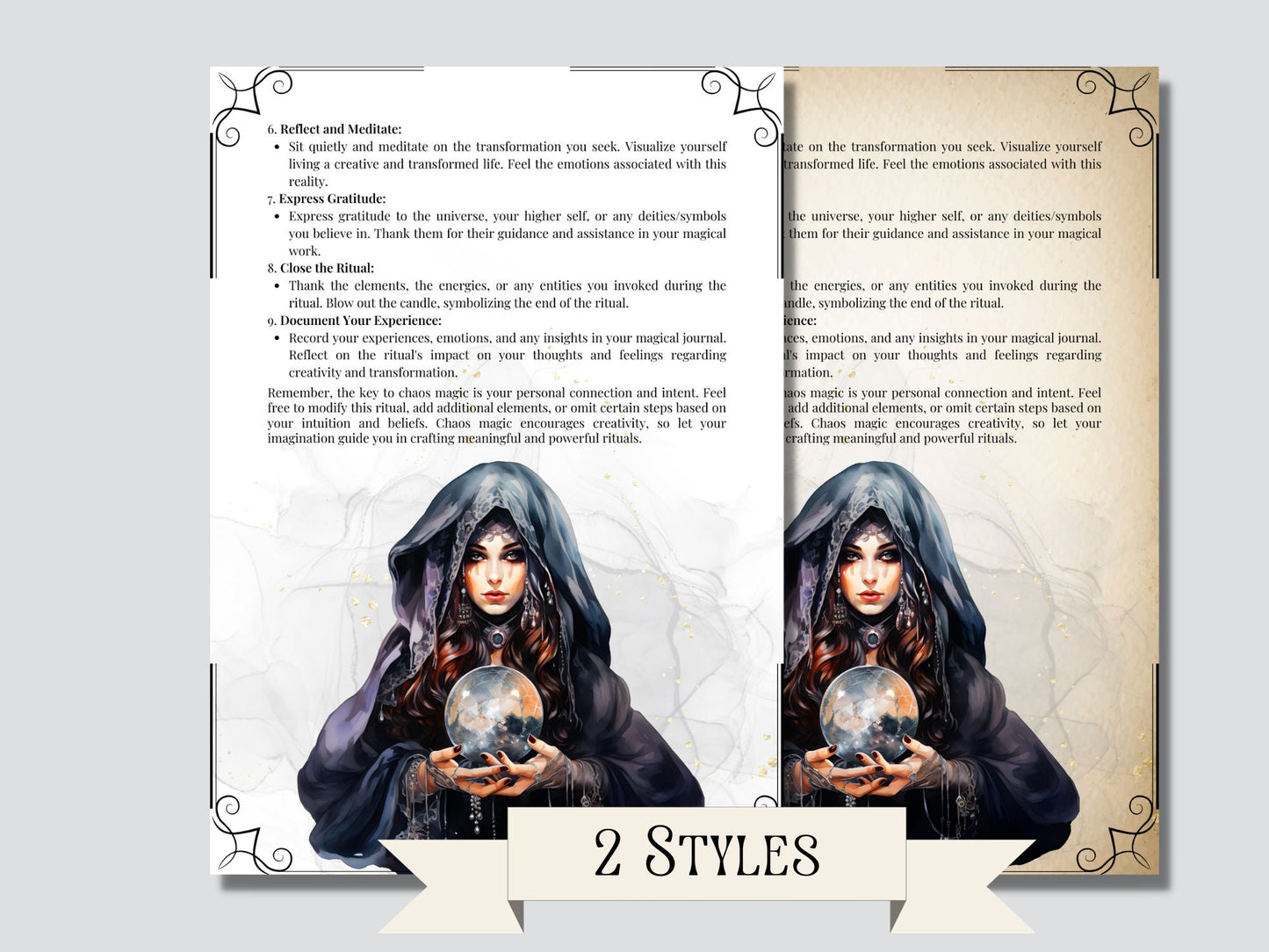 Chaos Magick. Basics. Beautiful pages for your Book Of Shadows. Printable.