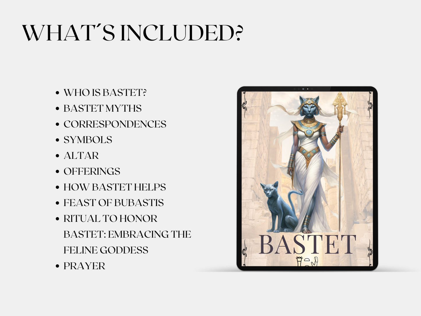 Bastet. Egyptian Goddess. Beautiful pages for your Book Of Shadows. Printable