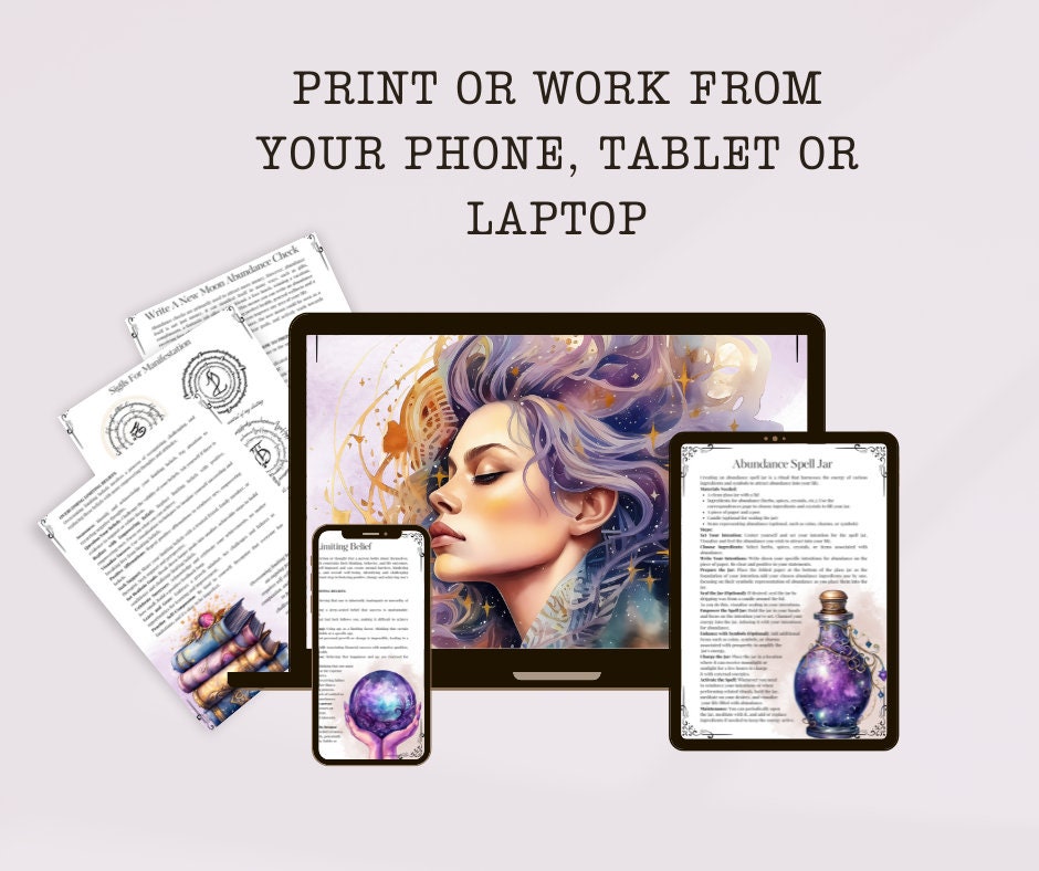 Manifestation for Witches Bundle. Guide, Rituals, Correspondences, and More!+ BONUS!.Printable Pages