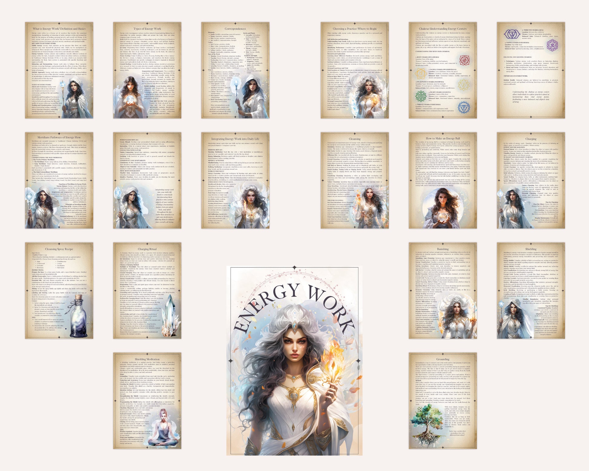 Energy Work. Basic Guide. Printable