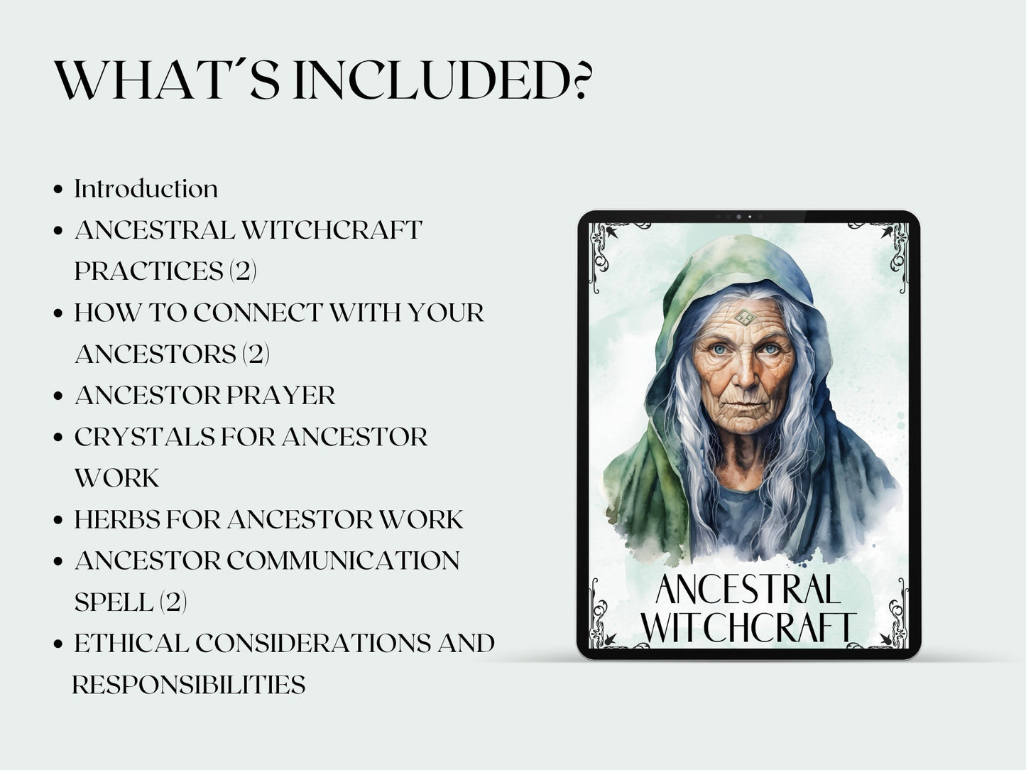 Ancestral Witchcraft. Beautiful pages for your Book Of Shadows. Printable