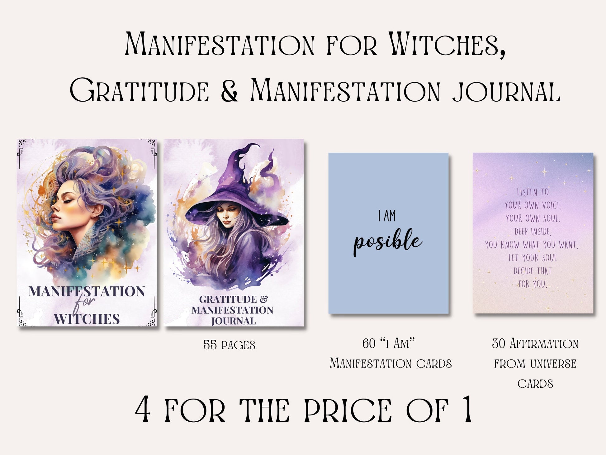 Manifestation for Witches Bundle. Guide, Rituals, Correspondences, and More!+ BONUS!.Printable Pages