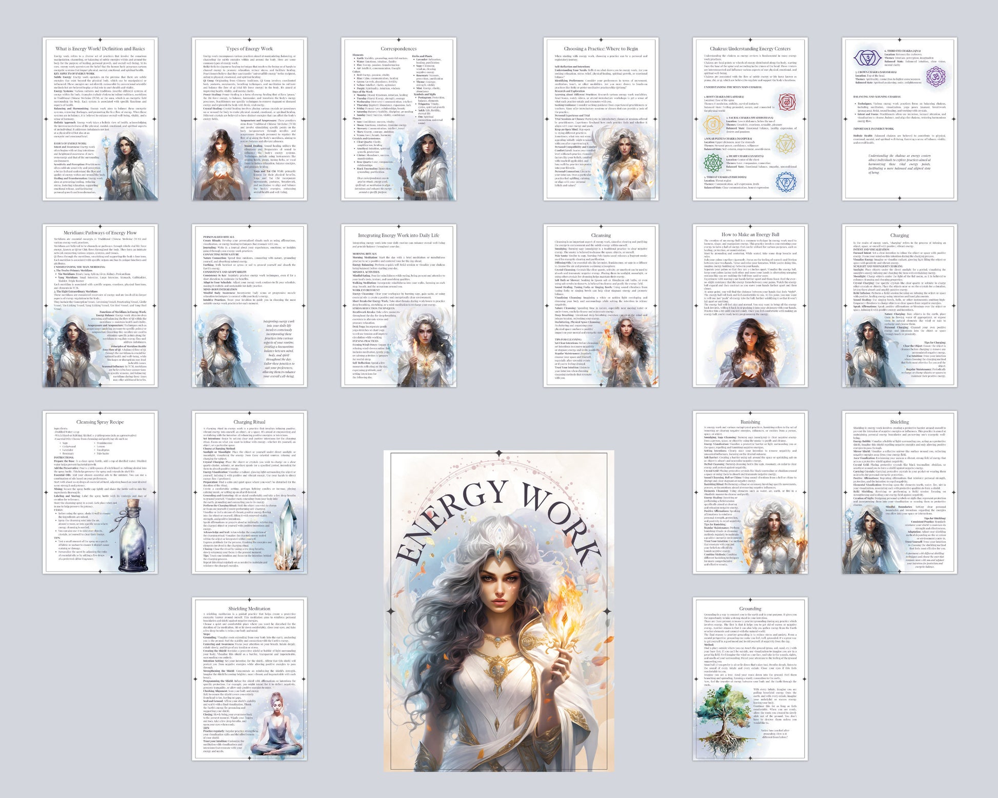 Energy Work. Basic Guide. Printable